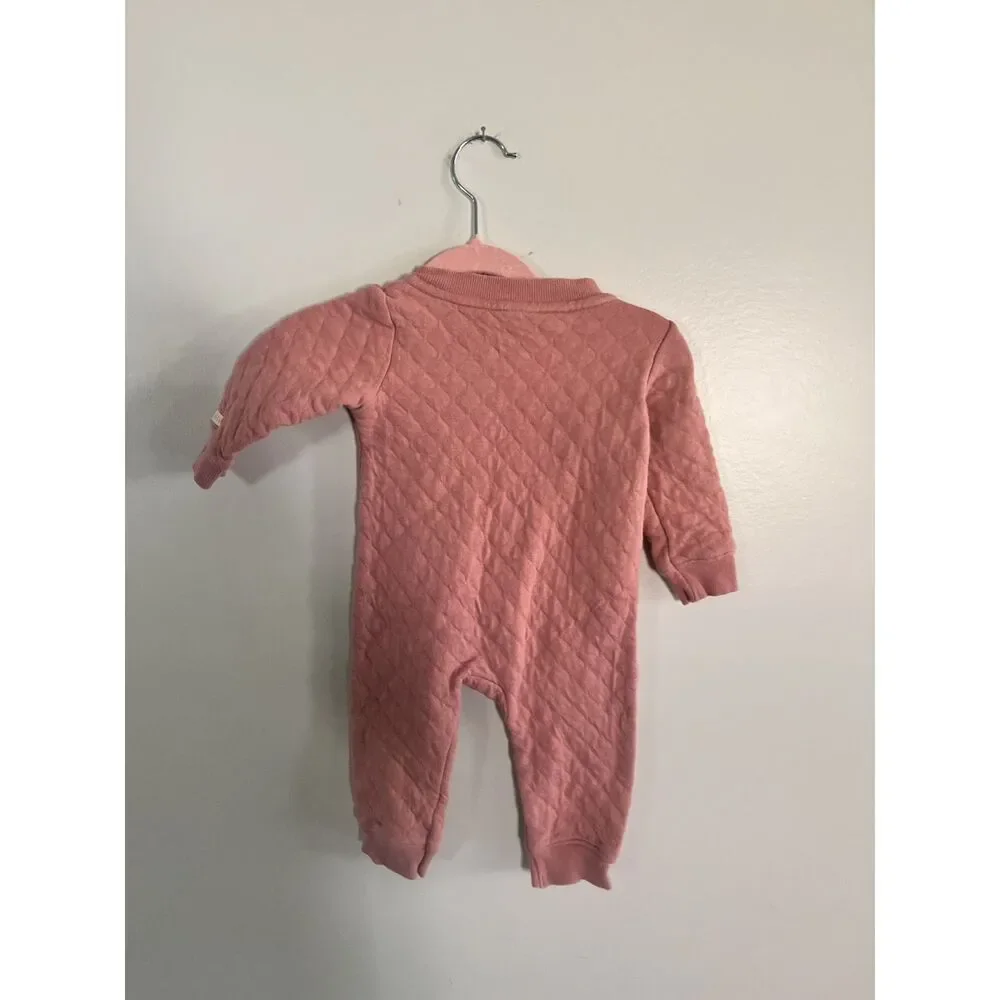 Carters Rose Button Down Winter Romper Size 6-9 Months